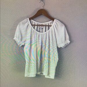 White Puff Sleeve Top